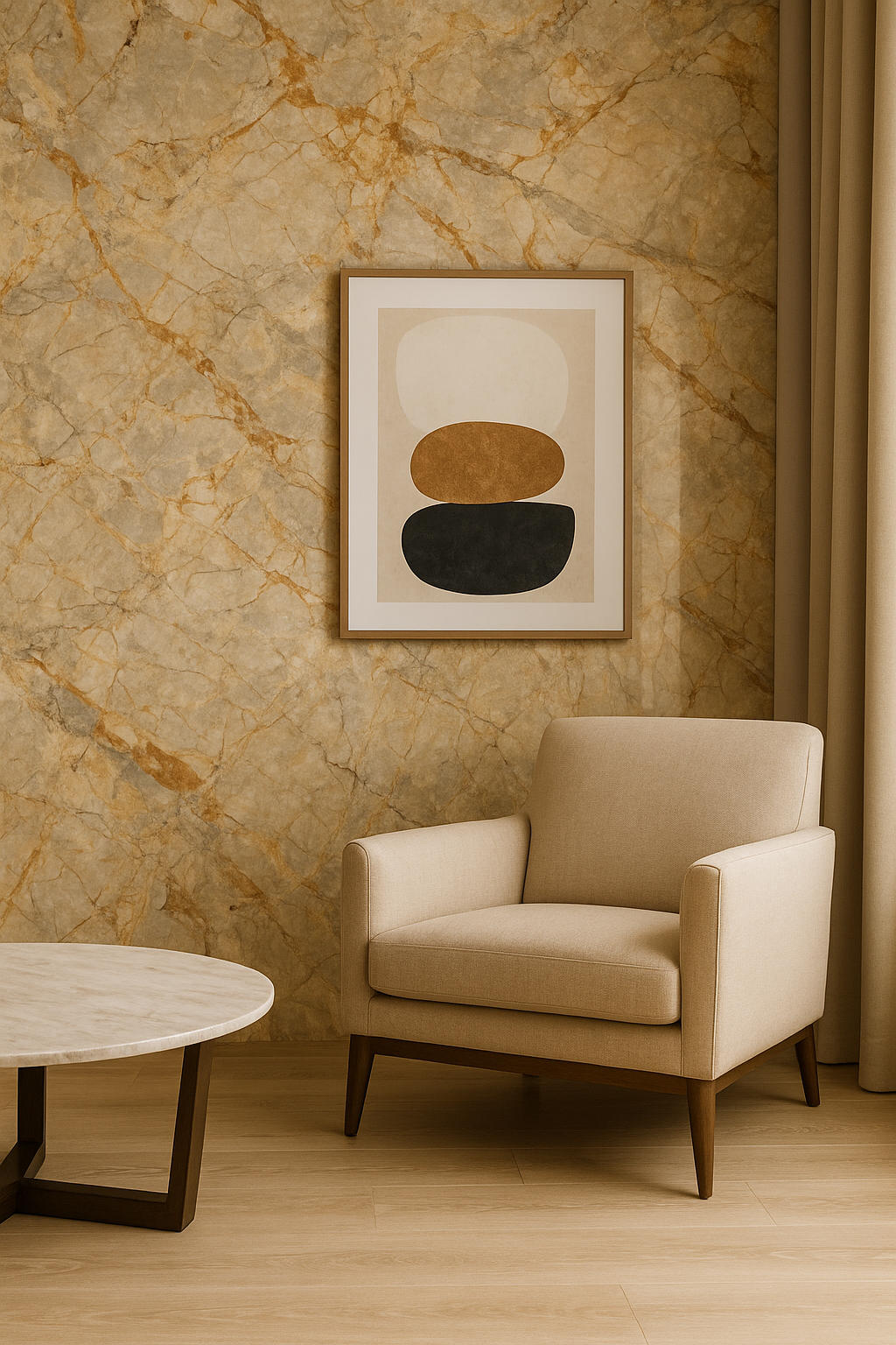 Bressica Aurora marble with warm movement
