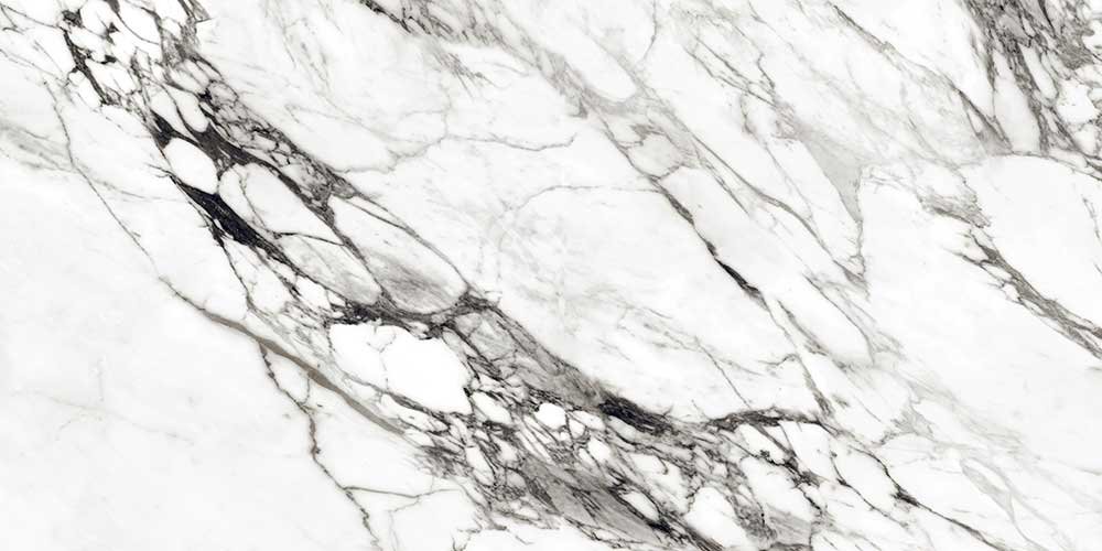 Satvario marble slab with dramatic grey veining